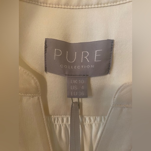 NWT Pure Collection Ivory  100% Silk blouse Size 4 - Picture 6 of 9